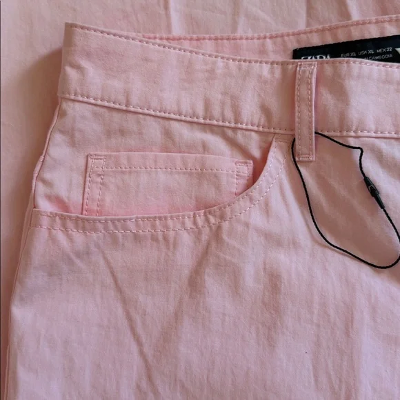NWT Zara Women's Pink Wide Leg Cotton Pants XL, S Pastel Pink - Picture 9 of 16